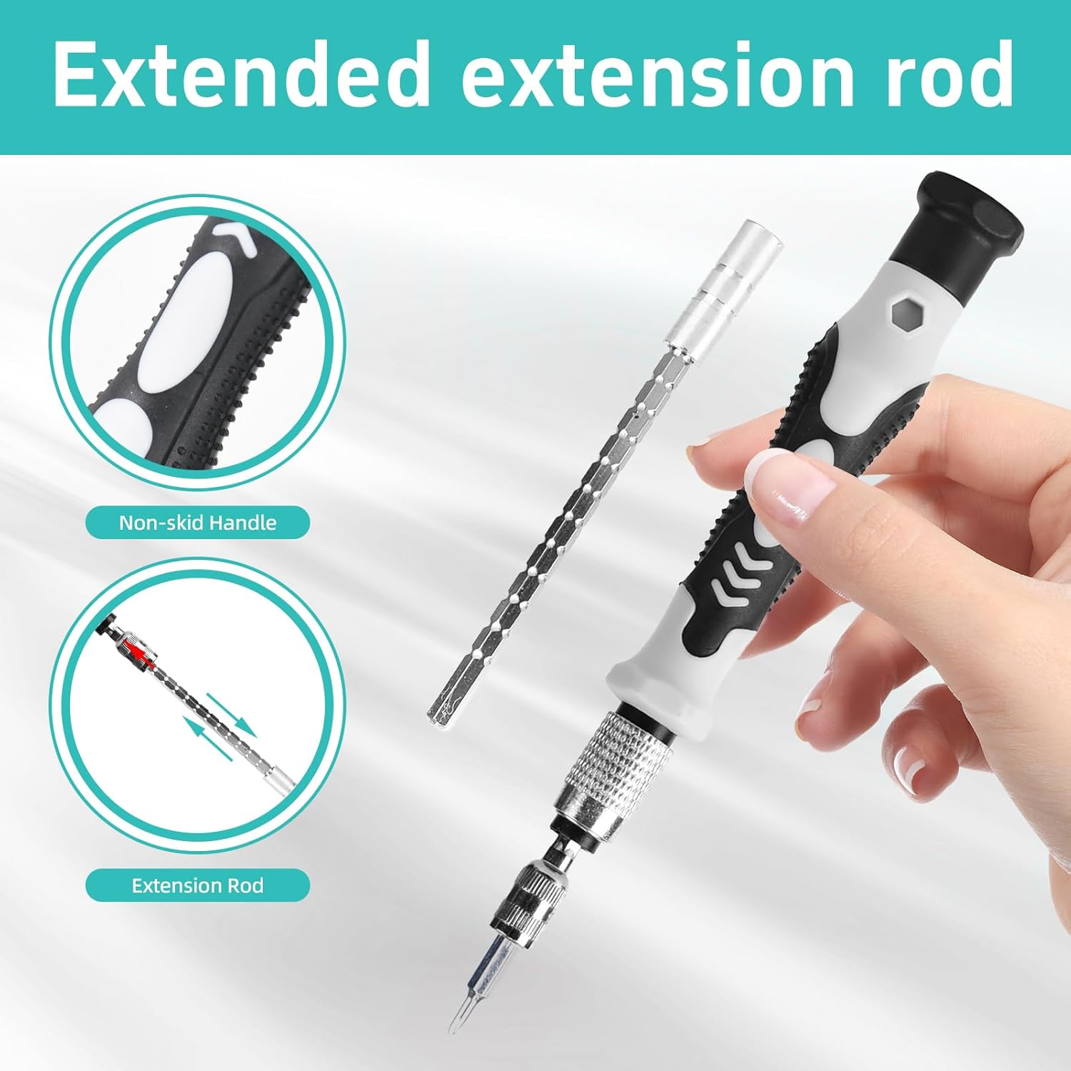 115-in-1 Precision Screwdriver Set, Magnetic Driver Kit with Flexible Shaft, Professional Magnetic Repair Tool Kit for Phone, Computer, Watch, Console, Eyeglass, Electronic, Men Tools Gift(Grey)