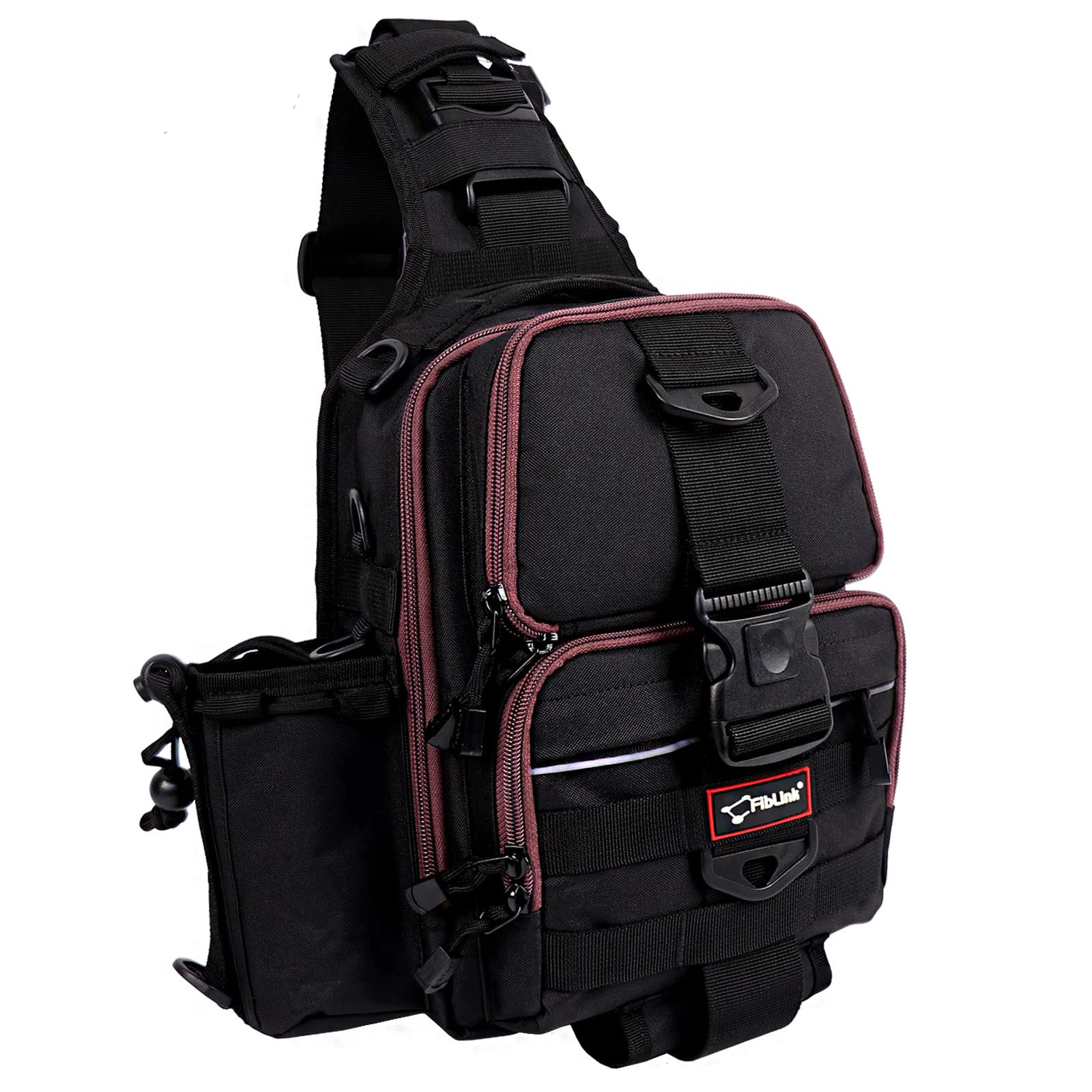 fiblink waterproof sports single shoulder fishing tackle bag backpack THKFISH with 3600 Box, Black Camo Crossbody + 1 Tackle Box Reaction Tackle Fishing Tackle Backpacks rugged Fiblink Fishing Tackle Backpack Large