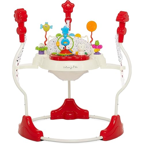 Dream On Me Zany 2-in-1 Activity Center and Bouncer in White & Black Print