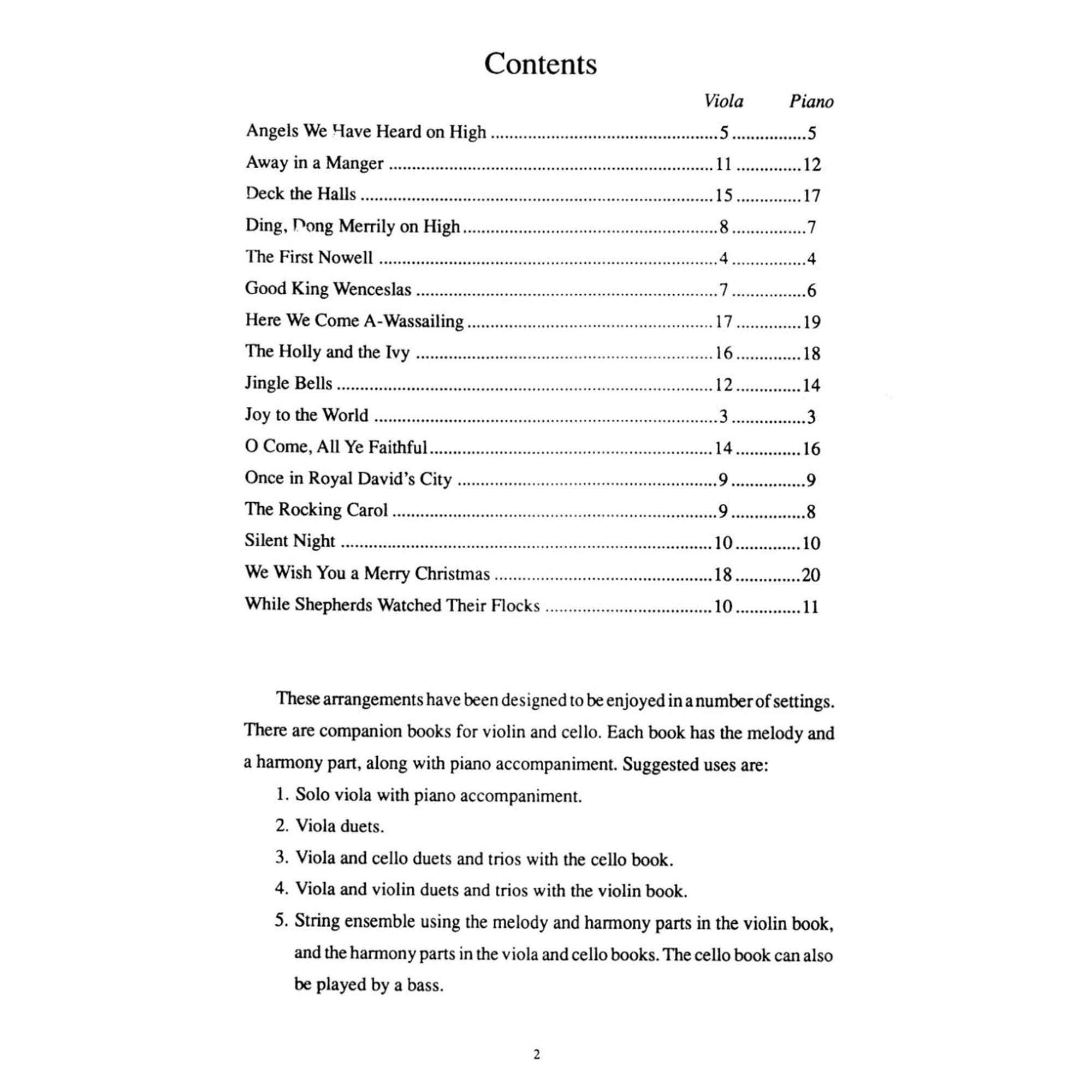 Christmas Solos for Beginning Viola