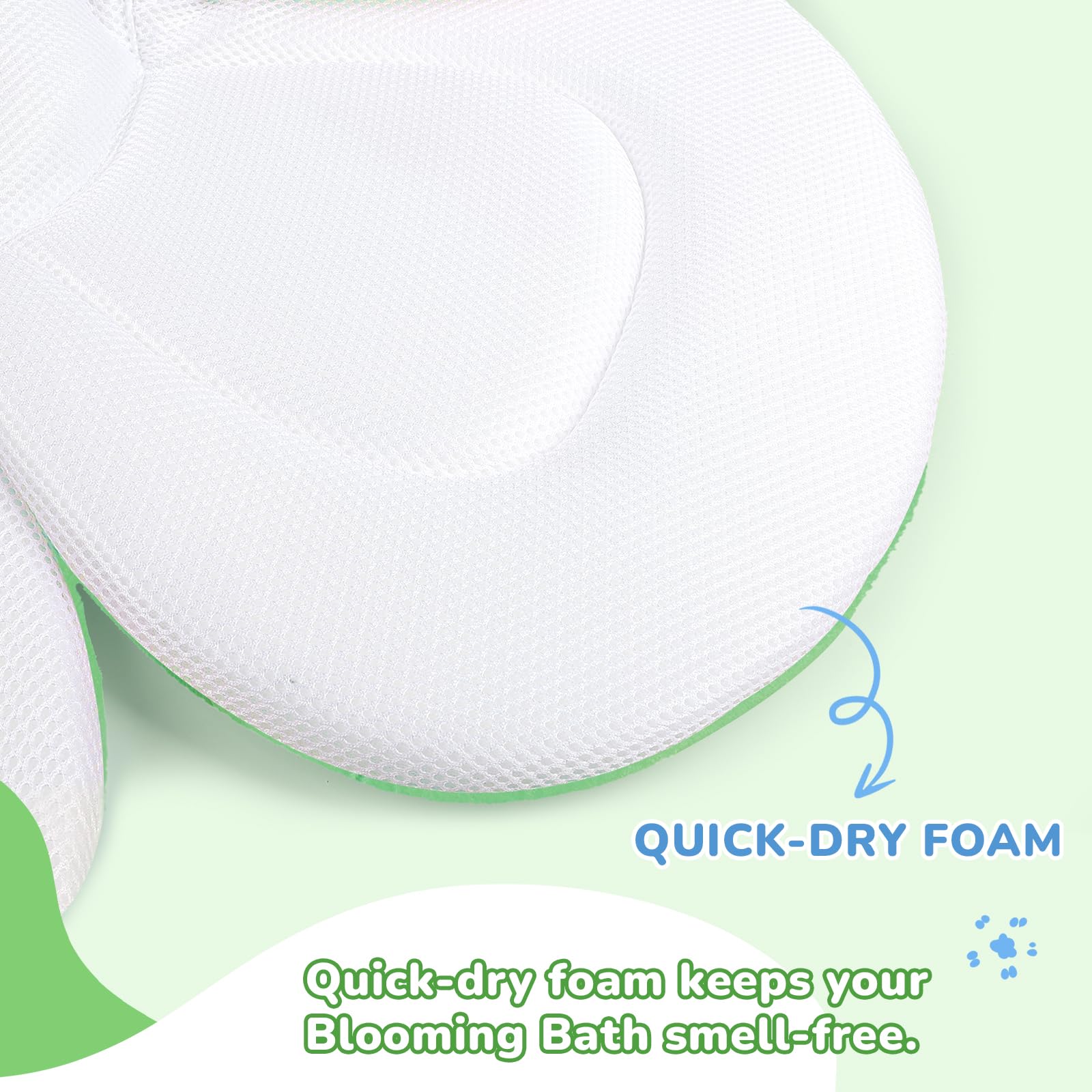 YooxArmor Tapis de Bain Ergonomique pour Bébé Nouveau-Né, Coussin de Bain Doux Lavable et Portable pour Baignoire, Matelas de Bain Antidérapant pour Nourrissons de 0 à 6 Mois