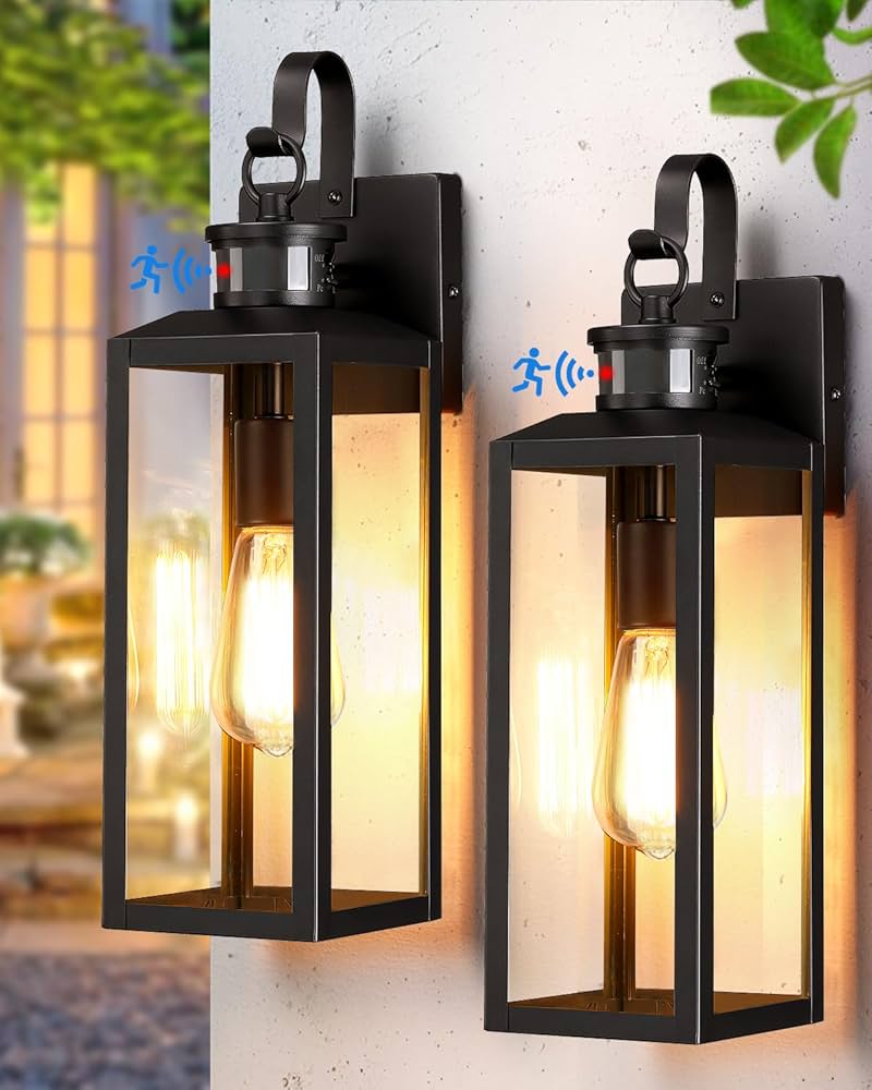 17'' Motion Sensor Outdoor Lights Wall Mount, Dusk to Dawn