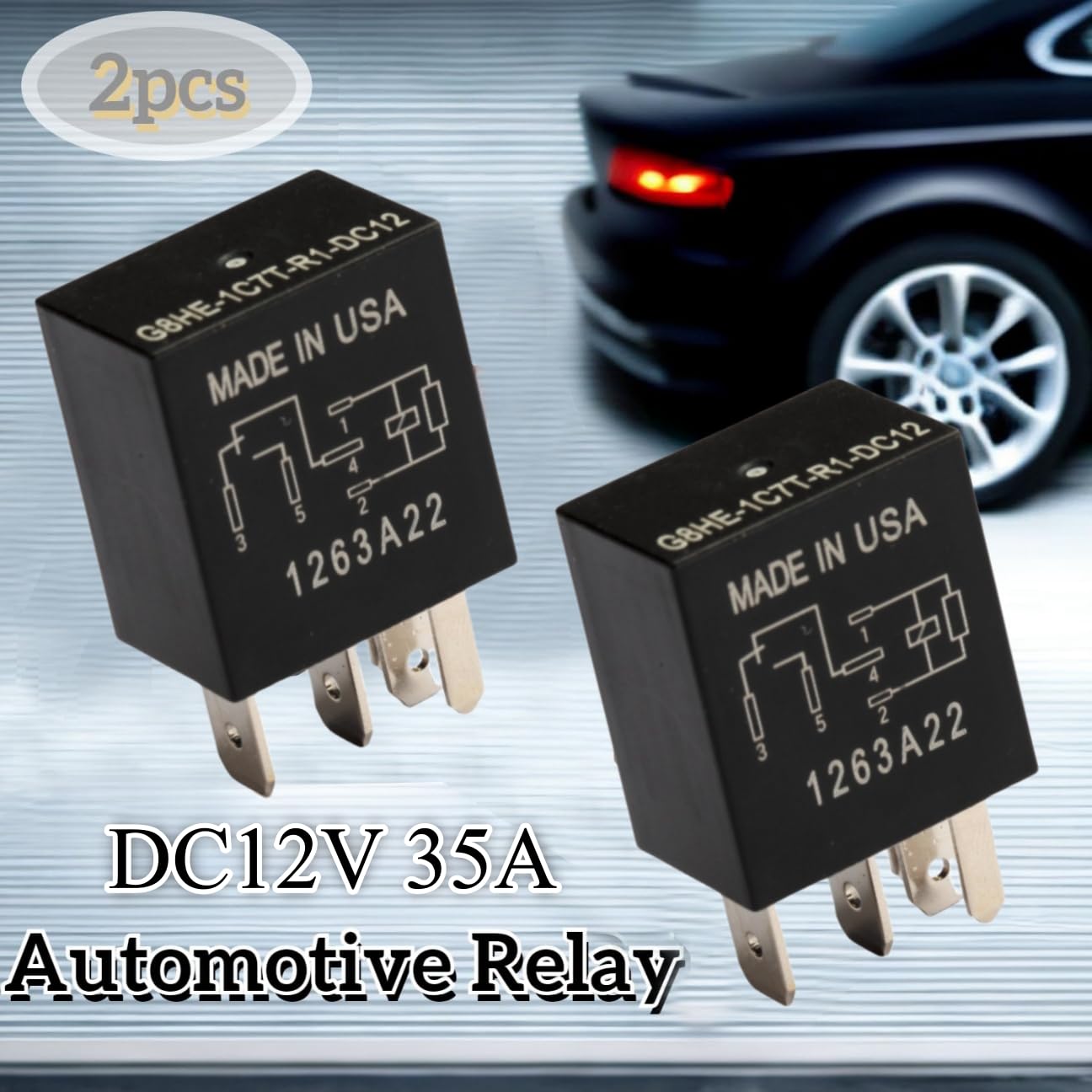 4Pcs G8HE 1C7T R1 DC12 Power Relay Plug In Installation 12VDC 5Pin Relay Fuel Pump - Foto 2