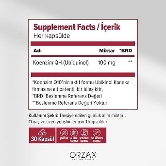 Ocean Koenzim QH 100 Mg 30 Kapsül