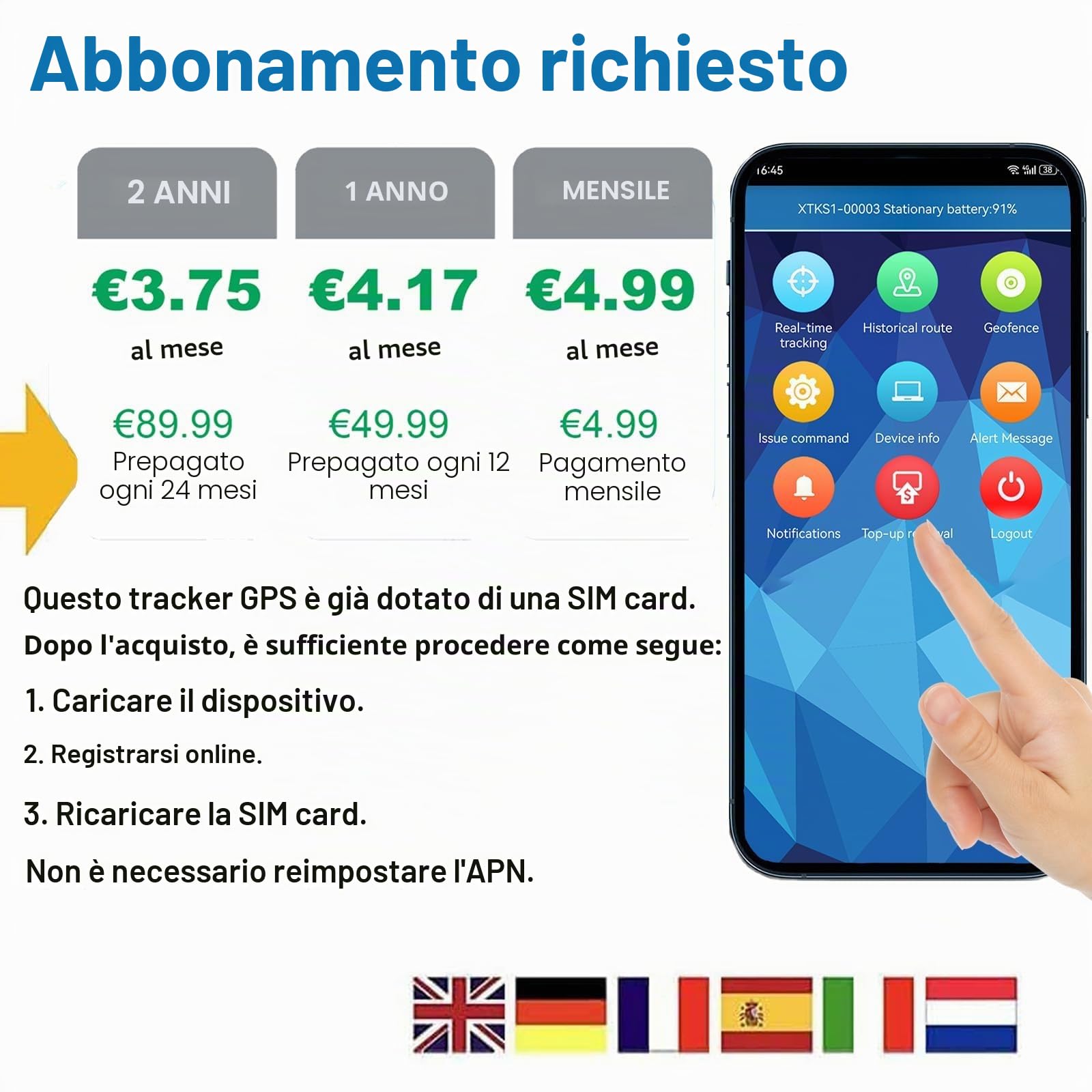 4G Micro Localizzatore GPS per bambini e anziani, 4G GPS Tracker con scheda SIM, Localizzatore GPS con SOS pulsanti, Localizzatore in tempo reale di piccole dimensioni, adatto per demenza Leggero