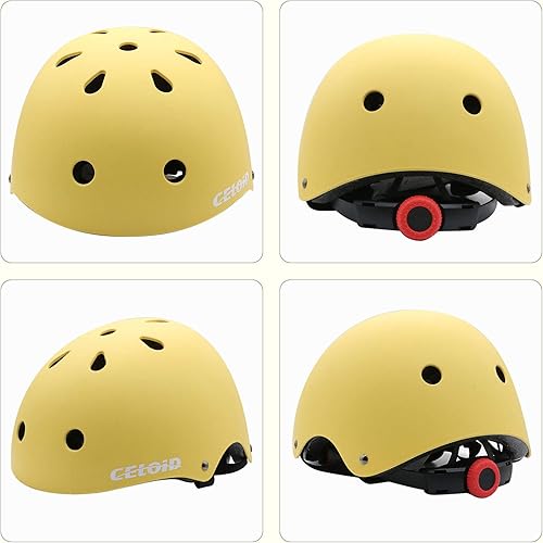 Miniatura 26 de Casco de bicicleta para niños, cascos de patineta para niños de 2 a 3 a 5 a 8 a 14 años, ajustable, multideporte, bicicleta, patinaje, fútbol, Negro