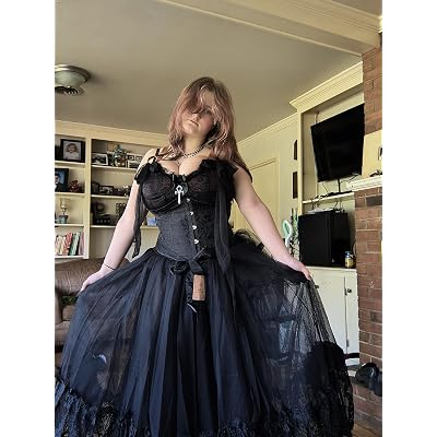 chinese dress ladies Dolls Kill Dance with Death Maxi Dress by Widow - Sheer Mesh Dress with  Boned Bodice and Flared Sleeves, Perfect for Whimsy Goth Fashion