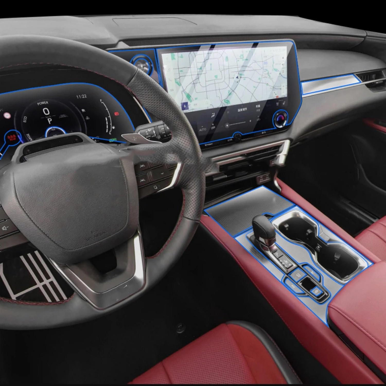 Film TPU Lexus RX protection console transparent haute finition