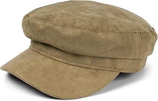 Gorra Globo de Mujer con Aspecto de Ante Suave, Gorra de Visera, Gorra Bakerboy, Gorra Newsboy 04023091