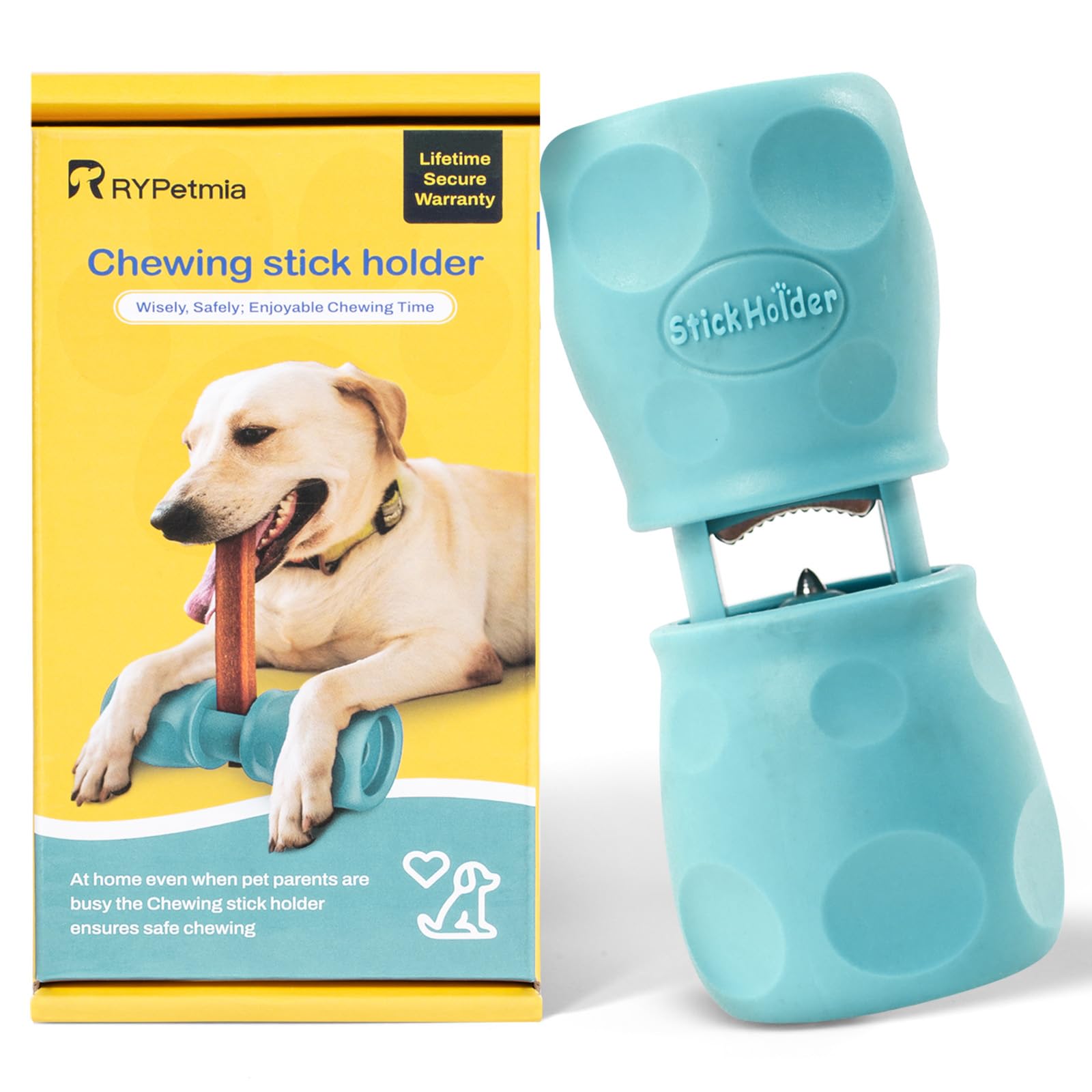 RYpetmia Bully Stick Holder for Dog Improved Chew Holder Bone Holder Toy Ultimate Secure Heavy Duty Safety Device