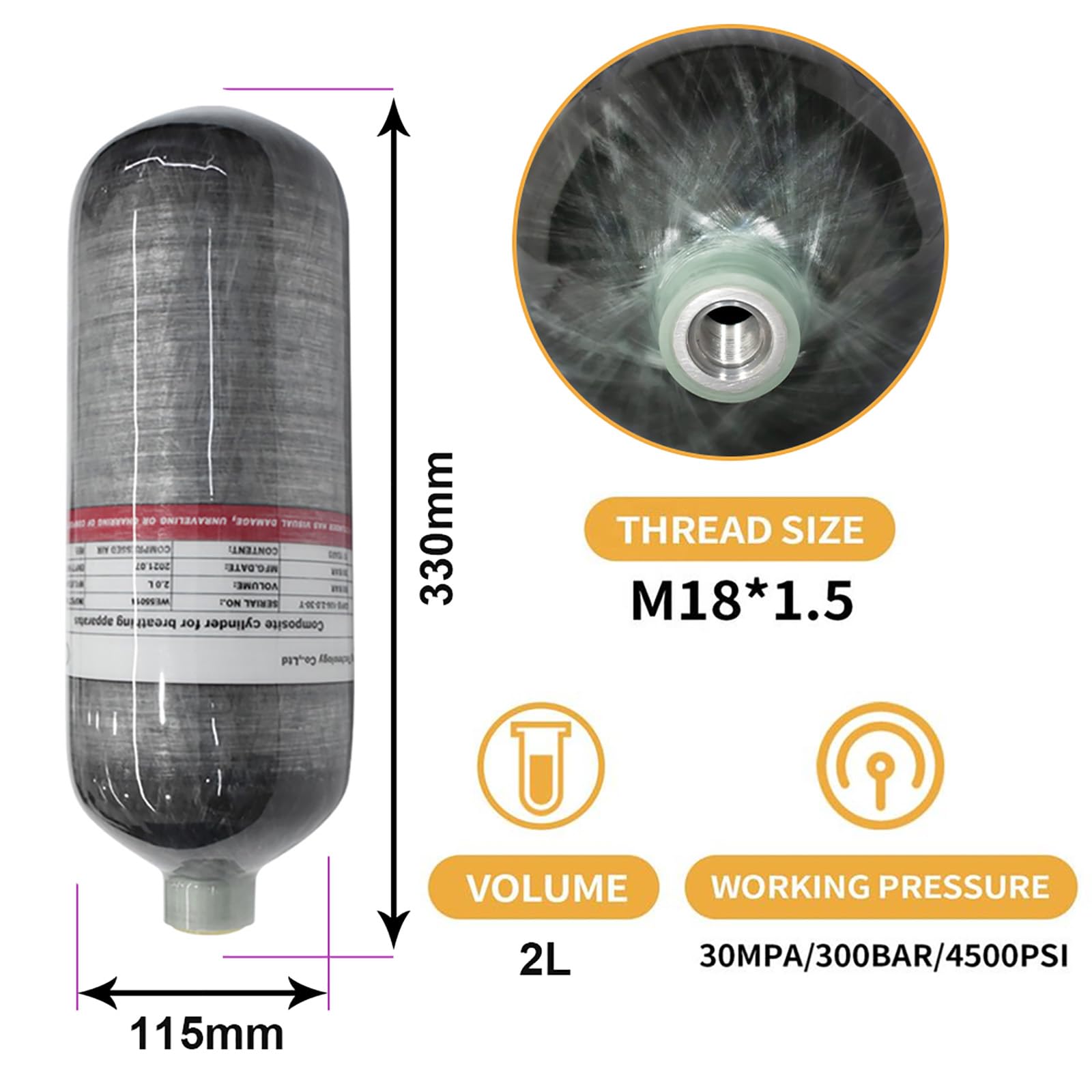 Tippmann 48/3000 Psi Tank & Remote Line with Quick-disconnect with Adapter