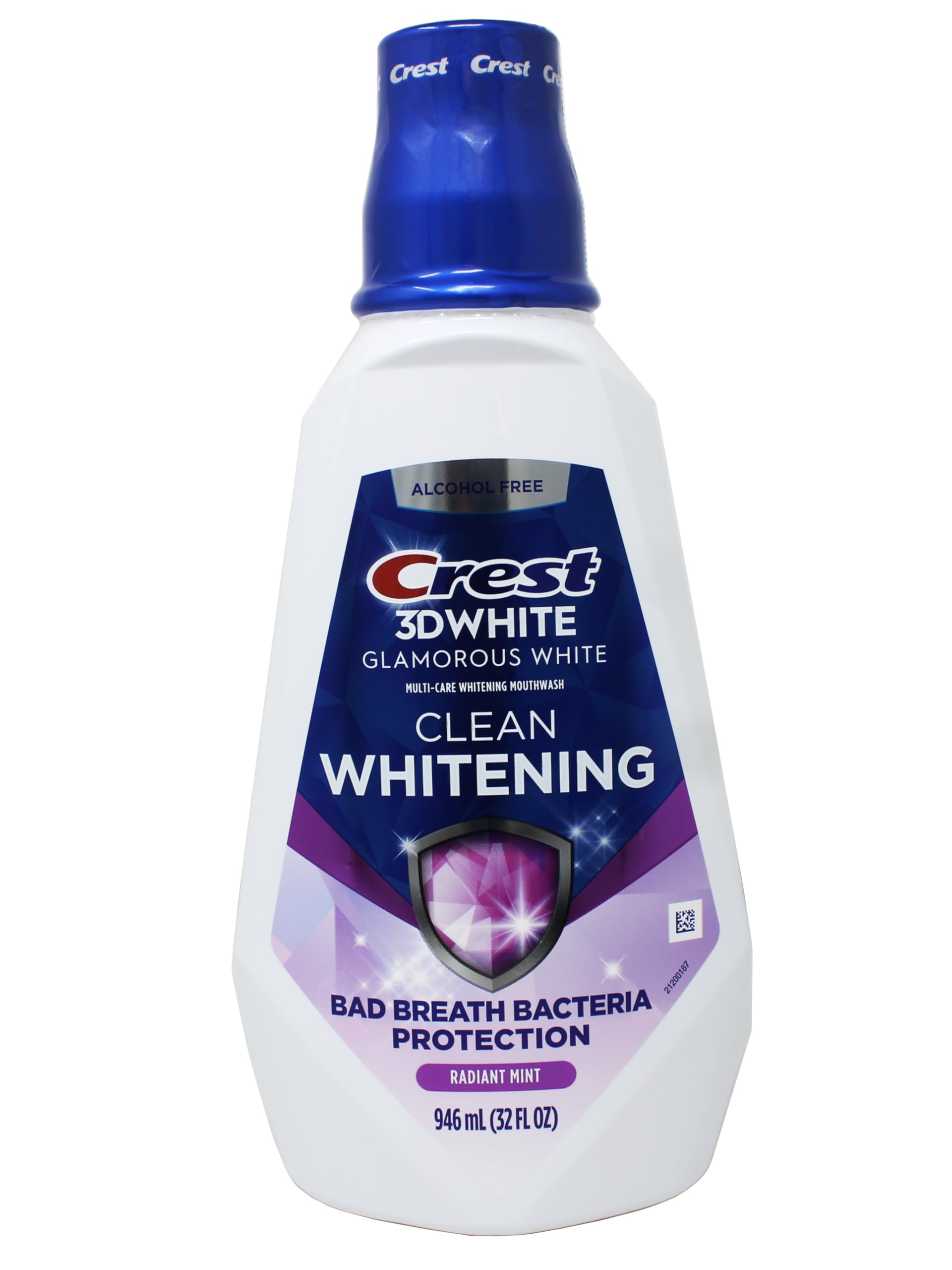 Image secondaire de Crest - 3D White Glamorous White - Multi- Soins Blanchissant - Parfums Menthe Fraiche, Bain De Bouche 946 Ml