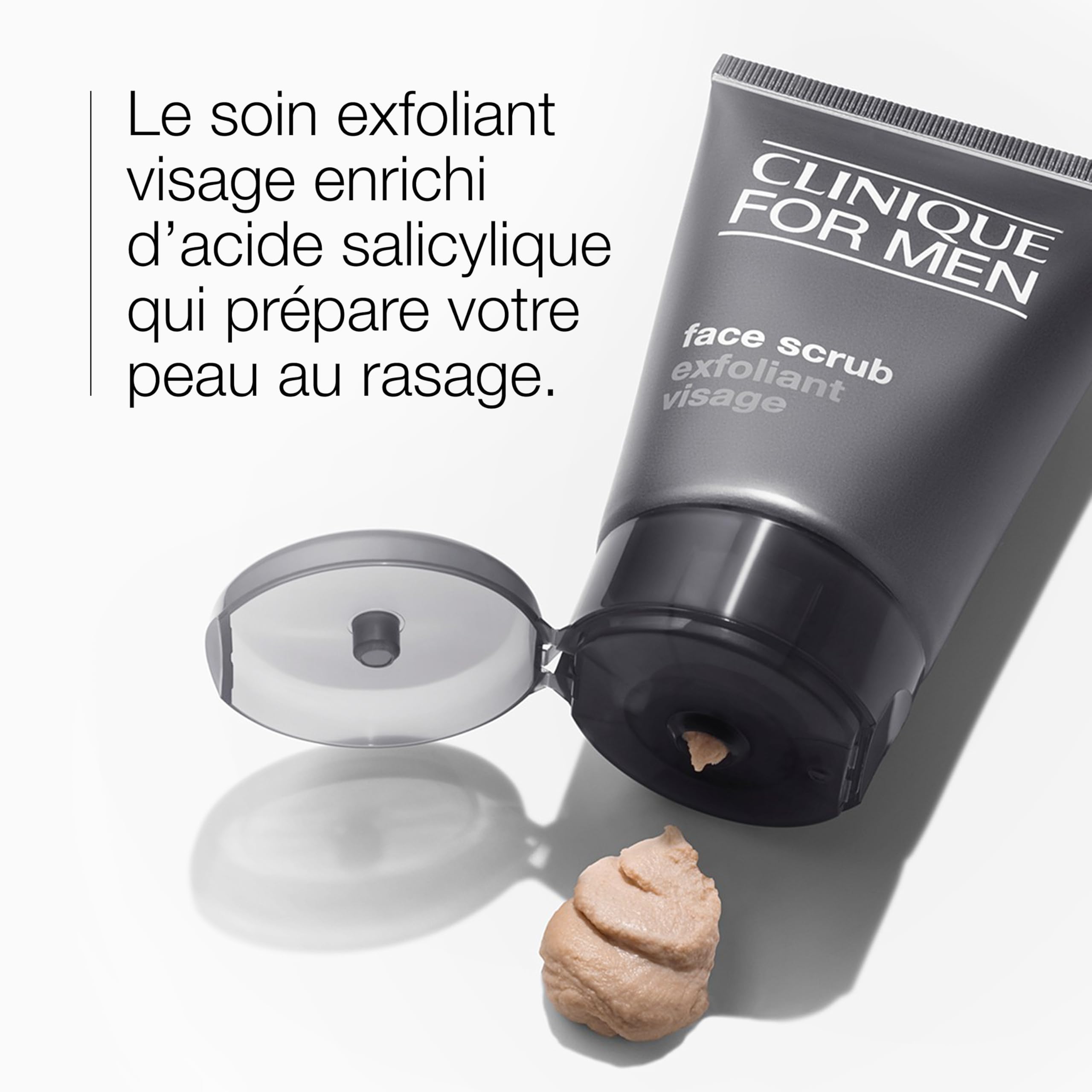 Clinique For Men Gommage Exfoliant Visage, Exfoliant Doux pour Homme à l'Acide Salicylique, 100 ml