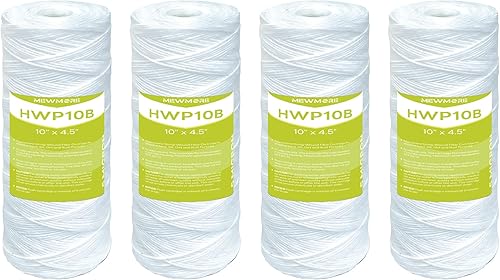 MewMore Cartucho de filtro de agua de 5 micrones para toda la casa, filtros de sedimentos para heridas de cuerda para agua de pozo, repuesto para