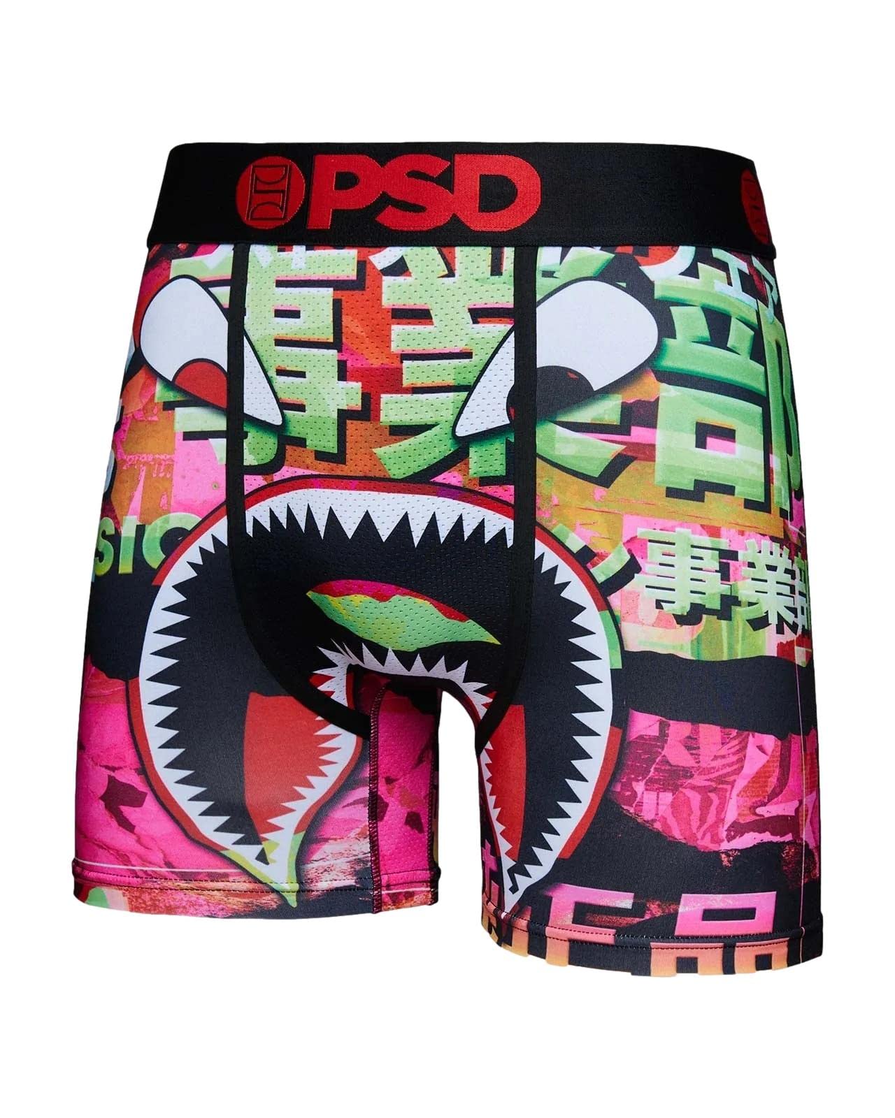 PSDUnderwear Men's Boxer Briefs (Multi/Warface Hiragana 5I/M), Multi/Warface Hiragana 5i, M