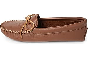 Minnetonka Men's Double Deerskin Softsole Moccasin Slippers
