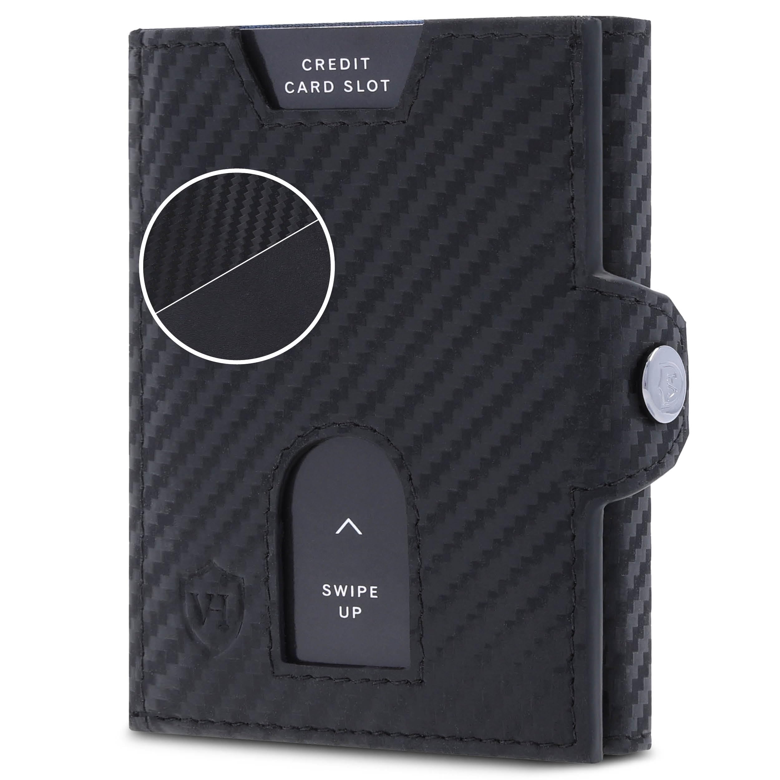 VON HEESEN Slim Wallet mit RFID-Schutz - Mini Geldbörse Herren & Damen klein - Kreditkartenetui Kartenetui - Geldbeutel Portmonee Portemonnaie klein
