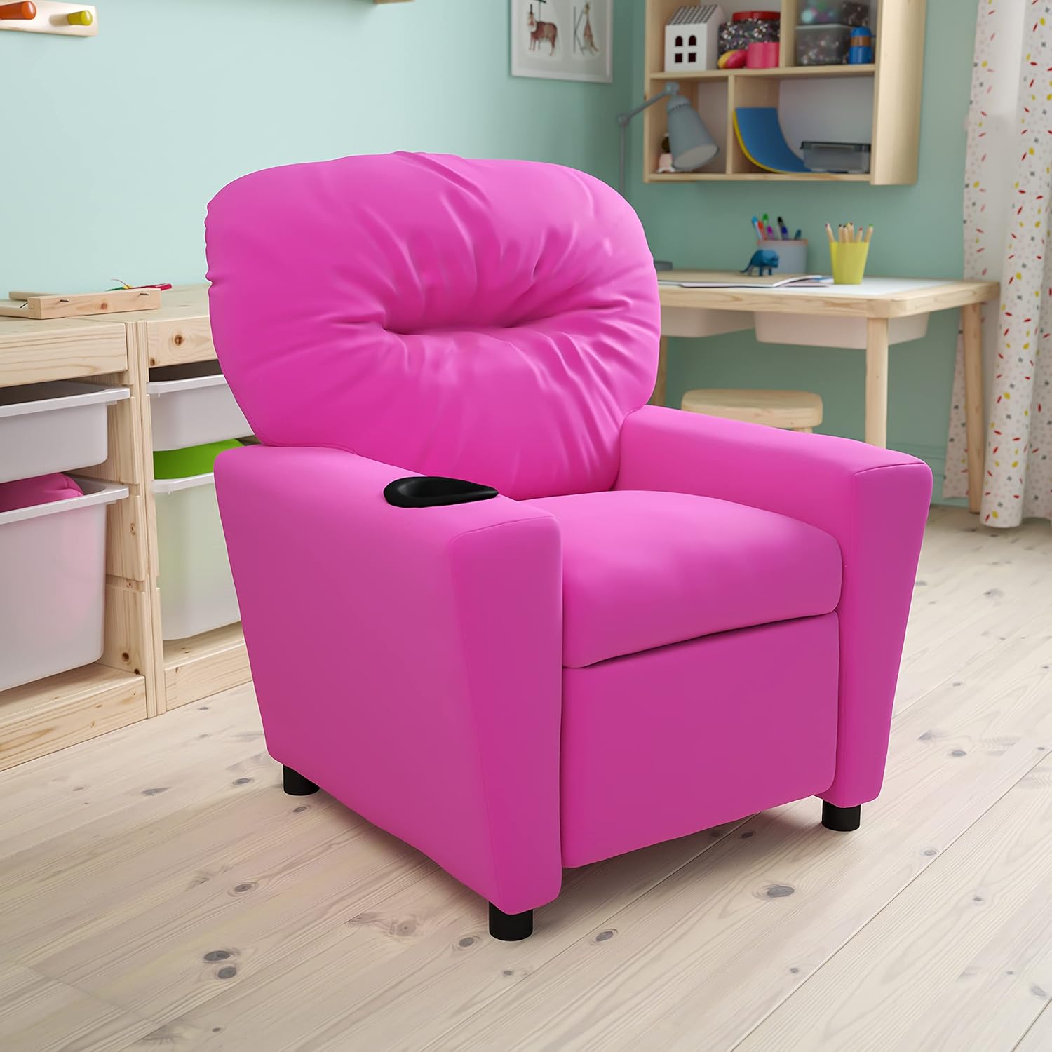 Gеt Sресіаl Prісе Flash Furniture Contemporary Hot Pink Vinyl Kids Recliner with Cup Holder Gеt Sресіаl Prісе Flash Furniture Contemporary Hot Pink Vinyl Kids Recliner with Cup Holder