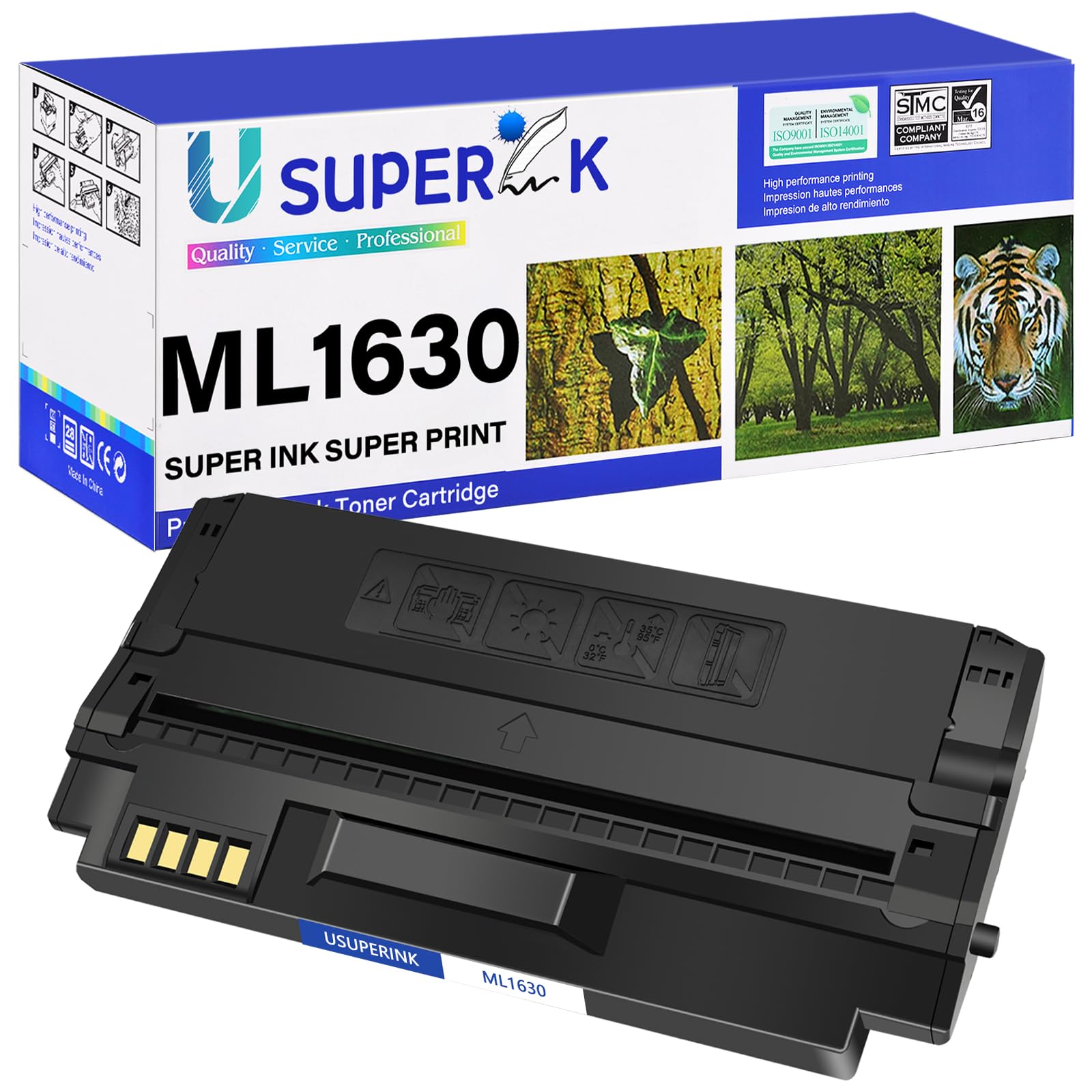 SuperInk High-Yield Compatible Toner Cartridge Replacement for Samsung ML1630 ML-D1630A to use with ML-1630 ML-1630W SCX-4500 SCX-4500W Printer (Black, 1-Pack)