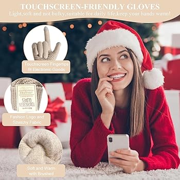 CheChury Winter Hat Scarf Gloves Knit Beanie Hat Scarf