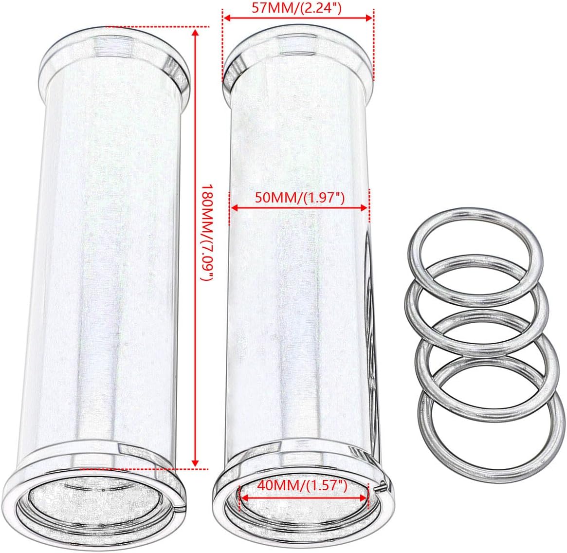 Upper Front Fork Shock Absorber Covers Protector for Harley Sportster Iron 883 1200 XL883 XL1200 Forty-Eight 2000-2021, Style A