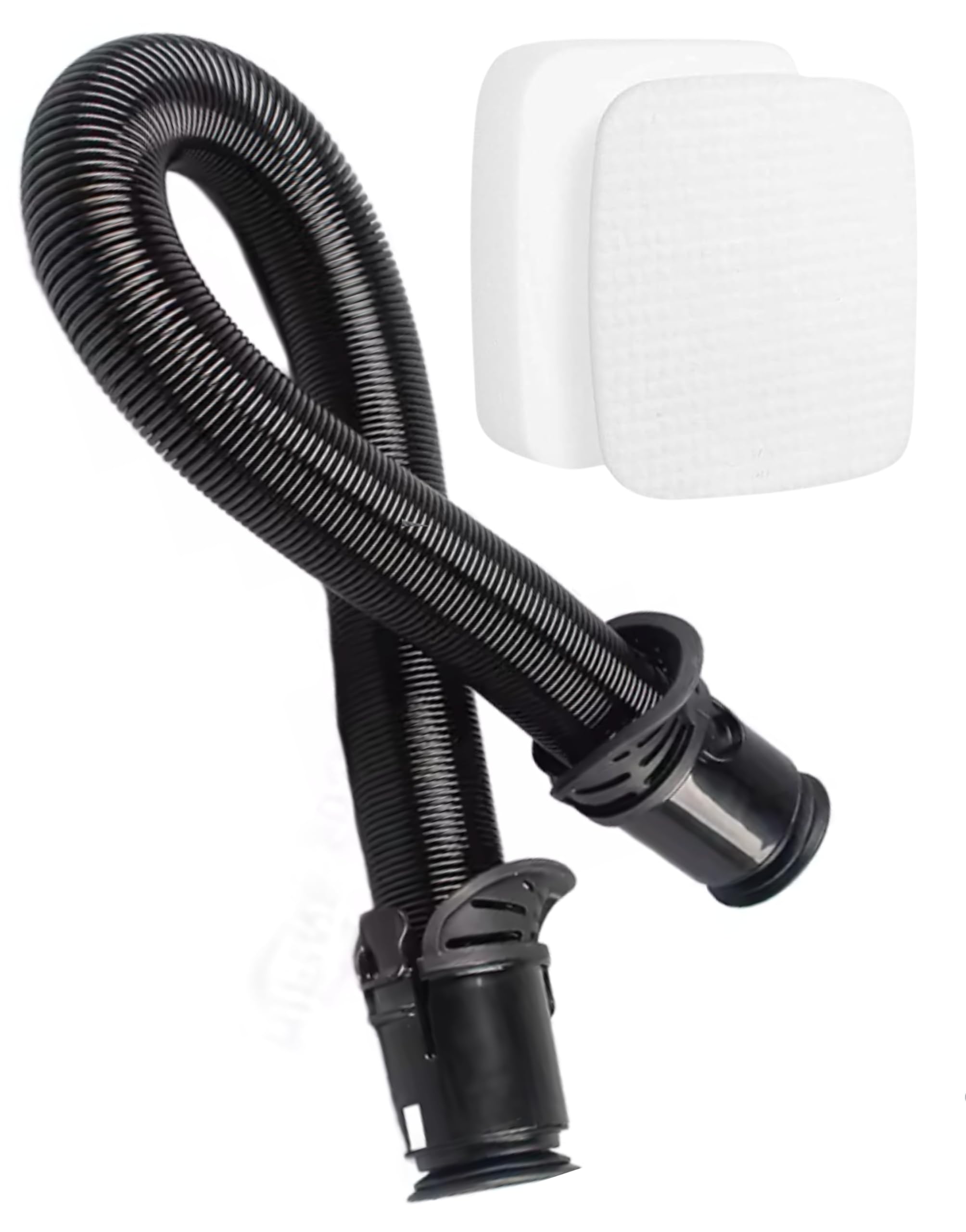 Duraspares Black Compatible Shark Hose Replacement & Foam Filter For Lift Away Nv602uk Nv612uk Nv702uk Nz690uk Nz691uk Nz710ukt Nz780ukt Vacuum 2.5M Stretch Pipe