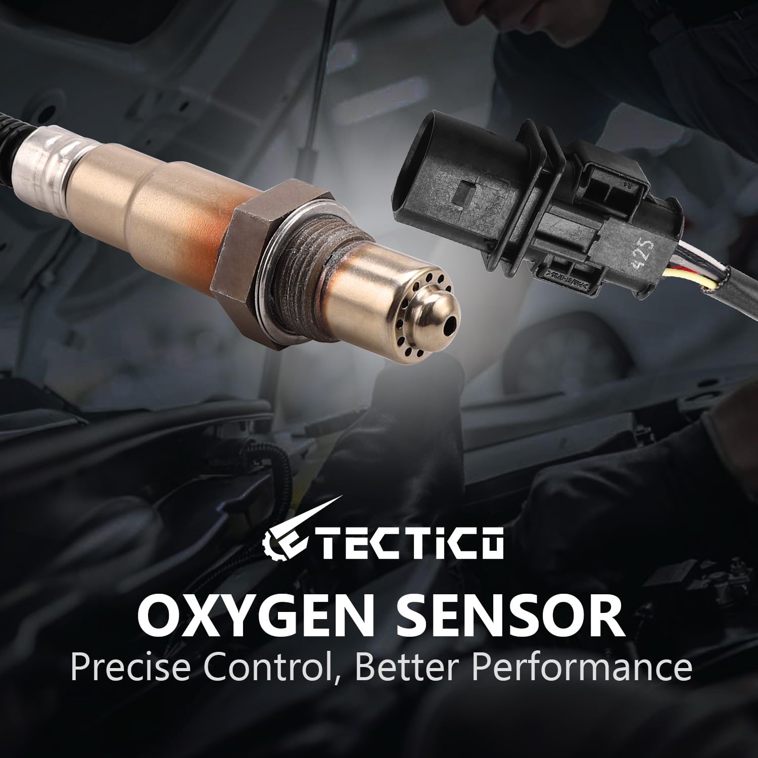 TECTICO Sonda Lambda 0281004148 Sensor Oxígeno Delantero 03G906262A 03C906262D Compatible con VW Passat Touareg Golf Caddy/Seat/Skoda/ A1 A3 A4 A5 A6 A7 A8 Q3 Q5 Q7 R8 TT, 1Pieza