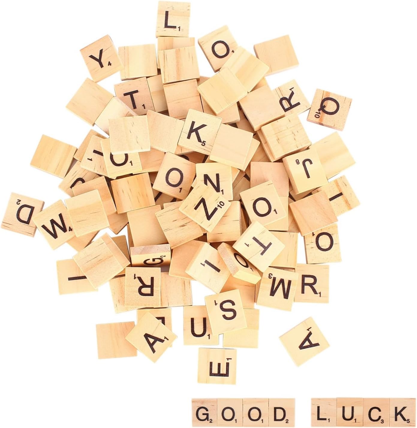 moinkerin100 Pieces Wooden letters Wooden Alphabet Tiles Wooden Craft Letters for Children's Educational,Kids Toys,Arts Crafts DIY