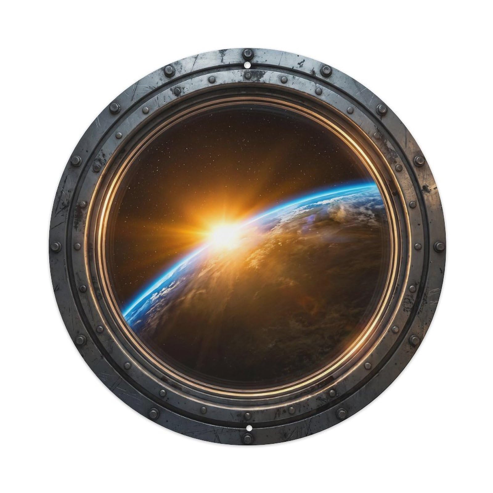 Blue Earth Sunrise View Metal Tin Sign