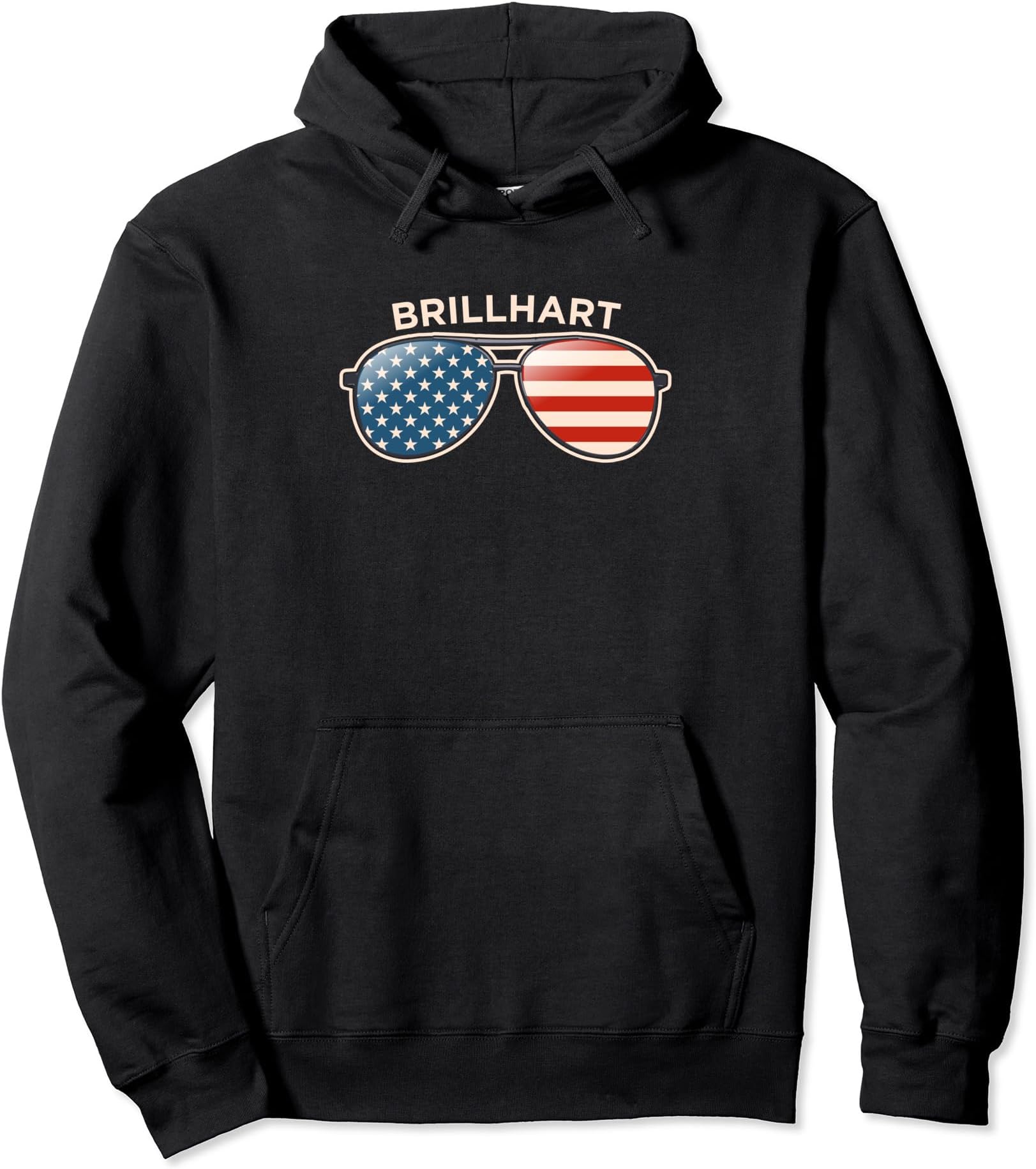 Brillhart, PA Vintage US Flag Sunglasses Pullover Hoodie