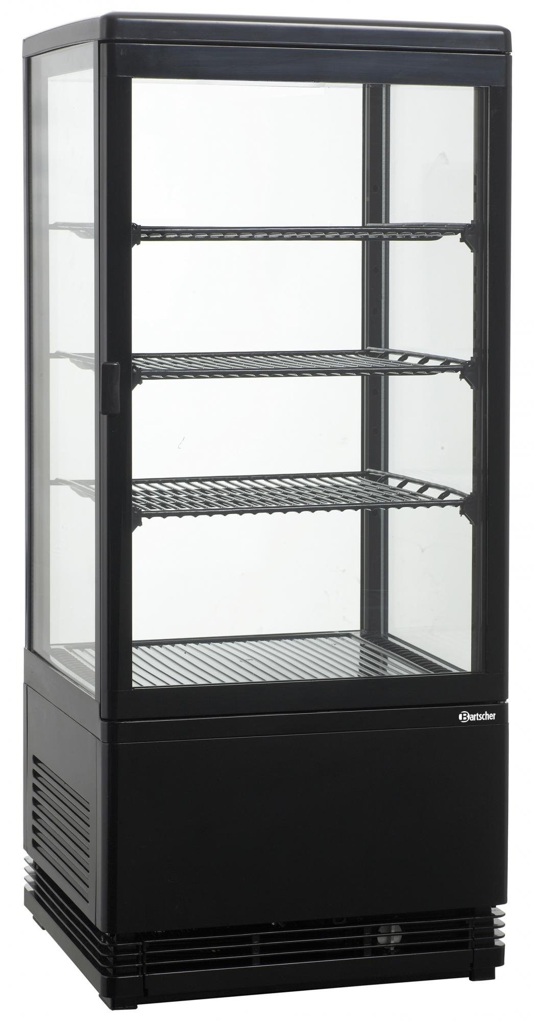 Bartscher Mini Kühlvitrine 78L schwarz -700177G