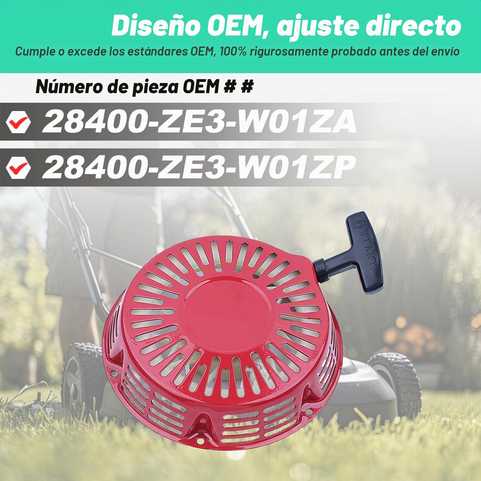 Arrancador para Honda GX390 GX340 11CV 13CV 18CV 20CV Motor, ADEFOL Tirador de Arranque + Copa et Taza de Arranque Kit Arrancador de Retroceso Repuestos Recoil Starter Motor Arranque