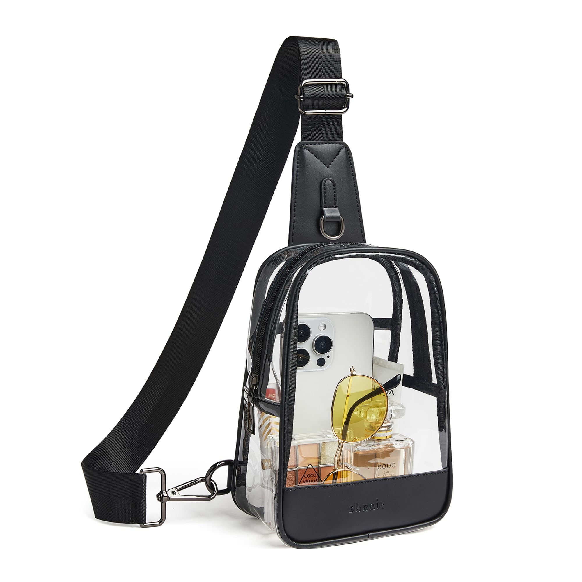 Shrrie Clear Bag for Stadium Events Transparent Crossbody Sling Bag for Women & Men - Stadium Approved, Concerts & Sports