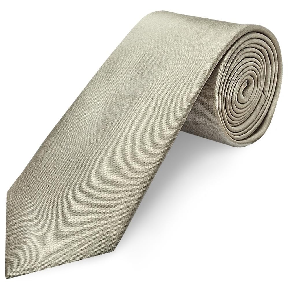 TIES R US Plain Dusty Sage Satin Classic Men's Tie