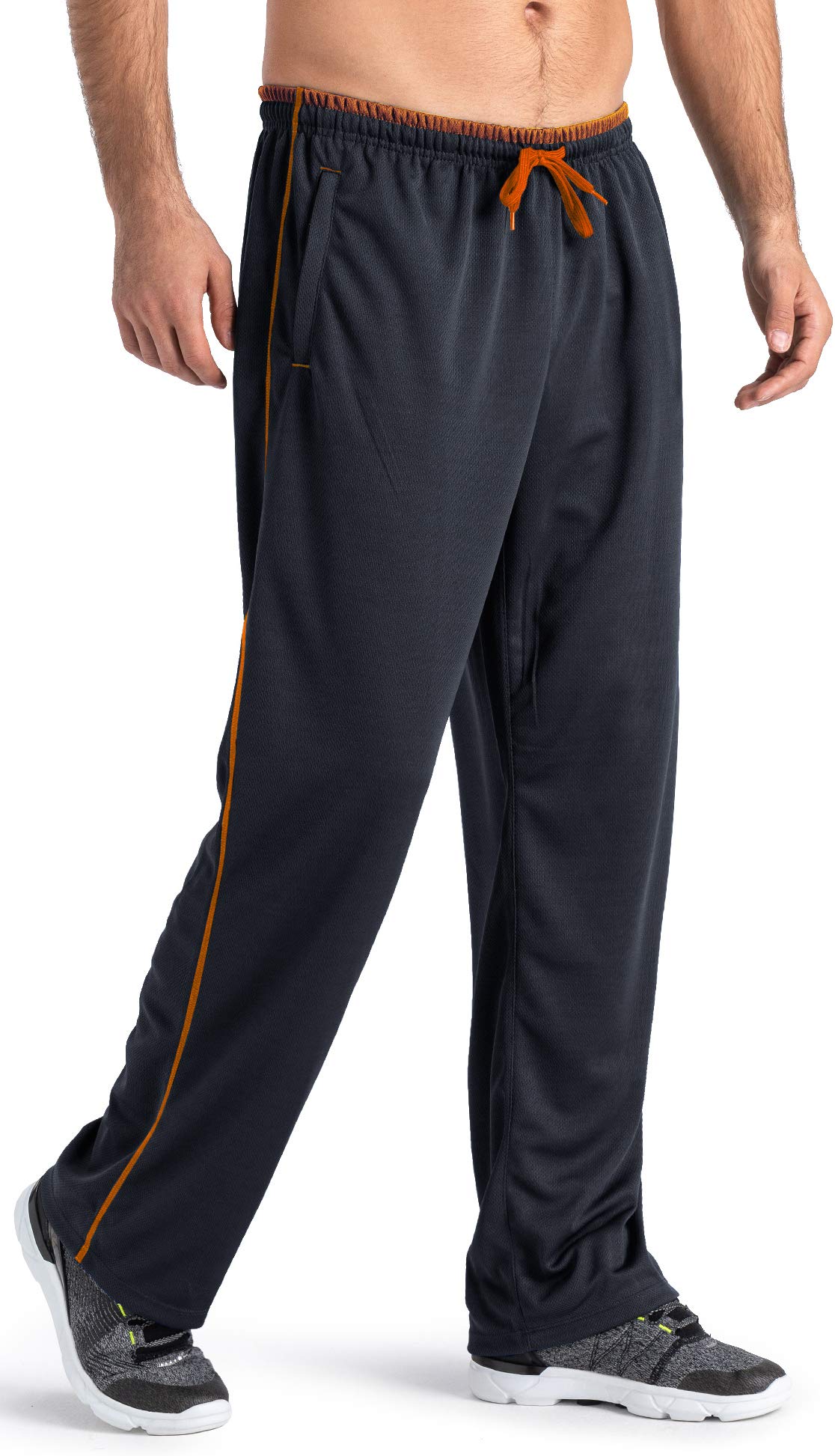 MAGCOMSEN Pantaloni da jogging da uomo, con orlo aperto, leggeri, ad asciugatura rapida, con coulisse e tasche con zip