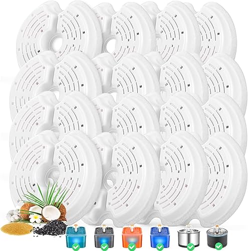 Miniatura 1 de Filtros de fuente de agua para gatos para fuente de mascotas de acero inoxidable de 84 onzas  2.5 L y fuente de plástico para gatos de 67 onzas  2.0