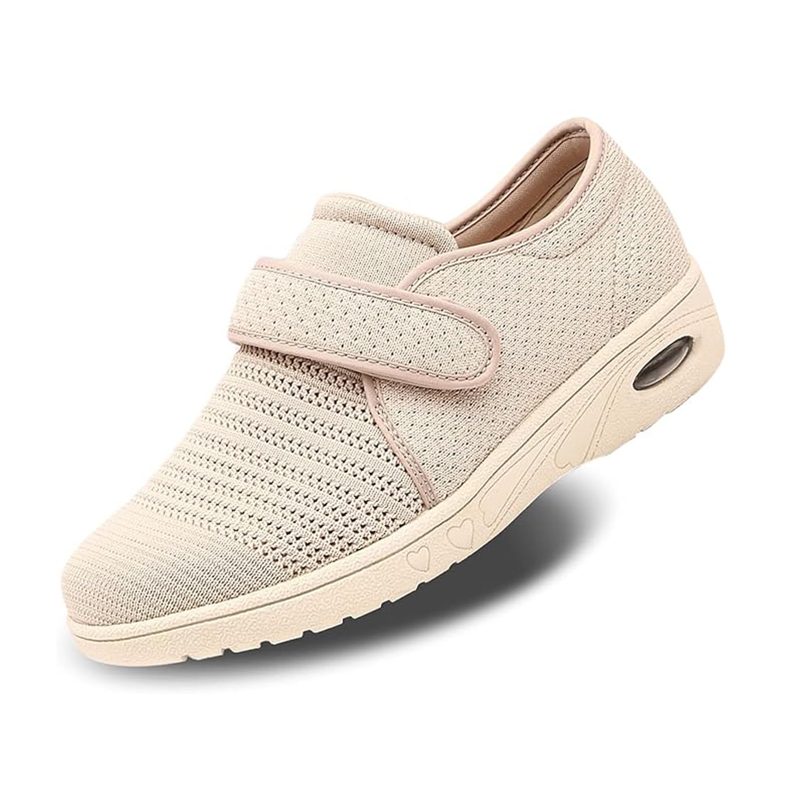 Womens Diabetic Walking Shoes Adjustable Outdoor Sneakers Recovery Easy On Off Strap Wide Width Slippers Comfort for Seniors Elderly Woman Swollen