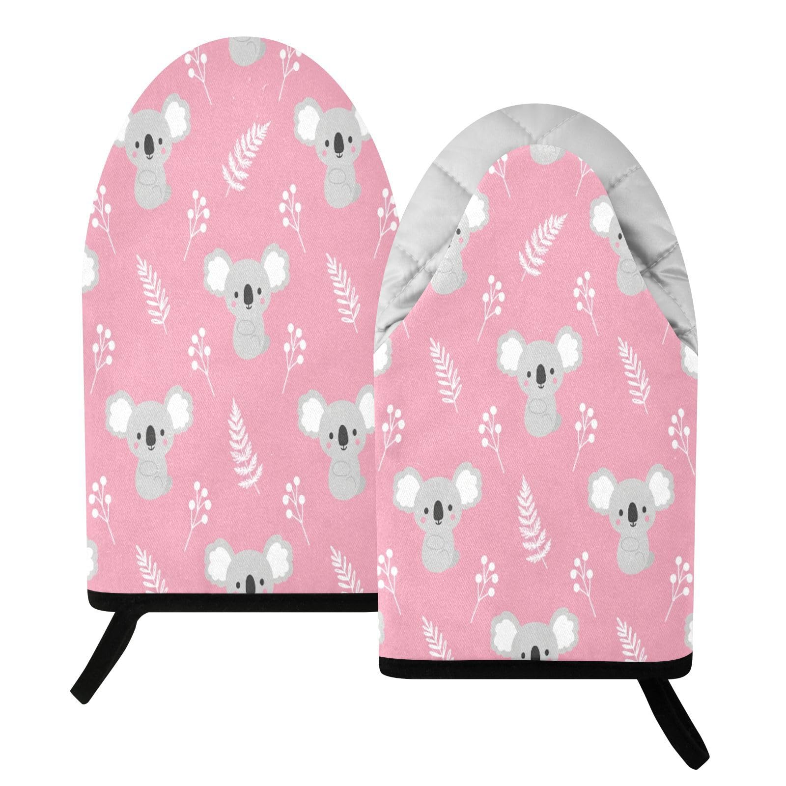 BURSTDDY Cartoon Koala Oven Mitt,Heat Resistant Kitchen Mitts for Cooking