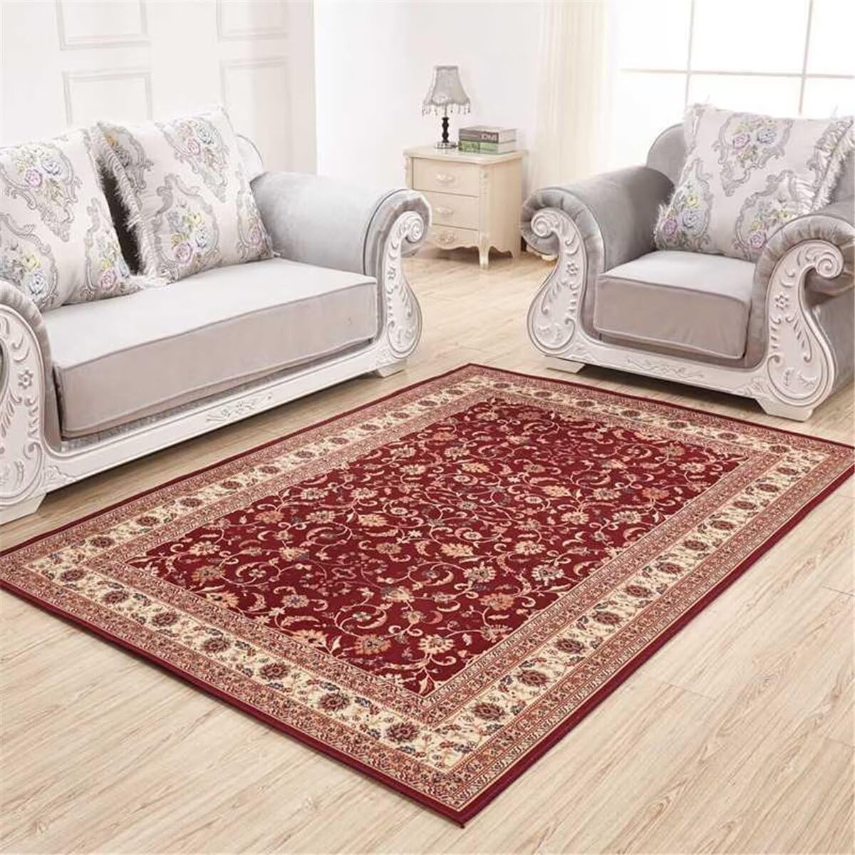 Tapis de salon bleu lavable en machine pour une chambre de bébé ou garçon