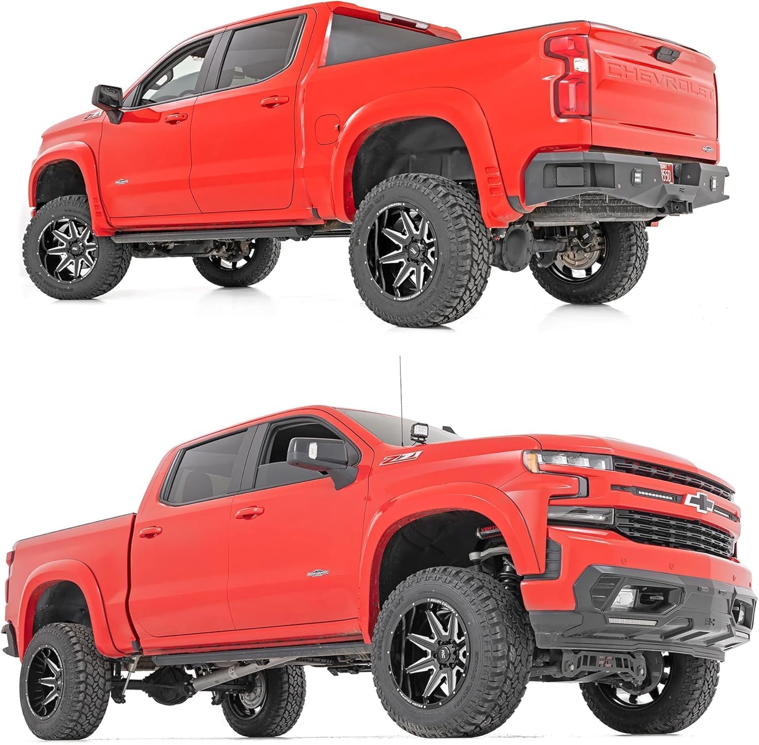 Rough Country 91M Series One-Piece Aluminum Wheel - 20x12, 8x6.5" Bolt Pattern, 44mm Offset, Gloss Black