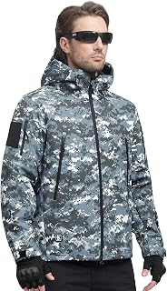 Men's Outdoor Waterproof Soft Shell Hooded Military Tactical Jacket