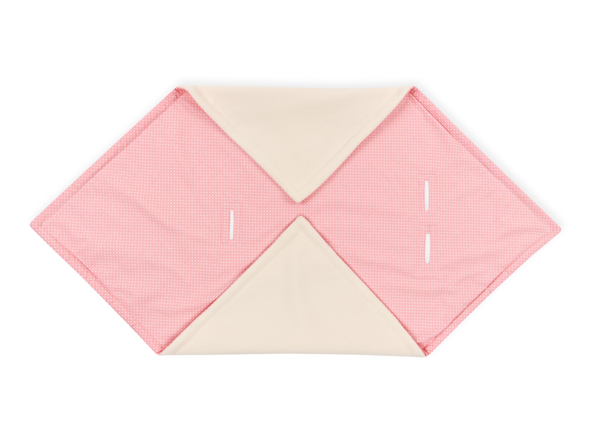 KraftKids Manta para capazo de bebé con lunares blancos sobre rosa coral, 100 x 100 cm, manta de forro polar suave y cálida