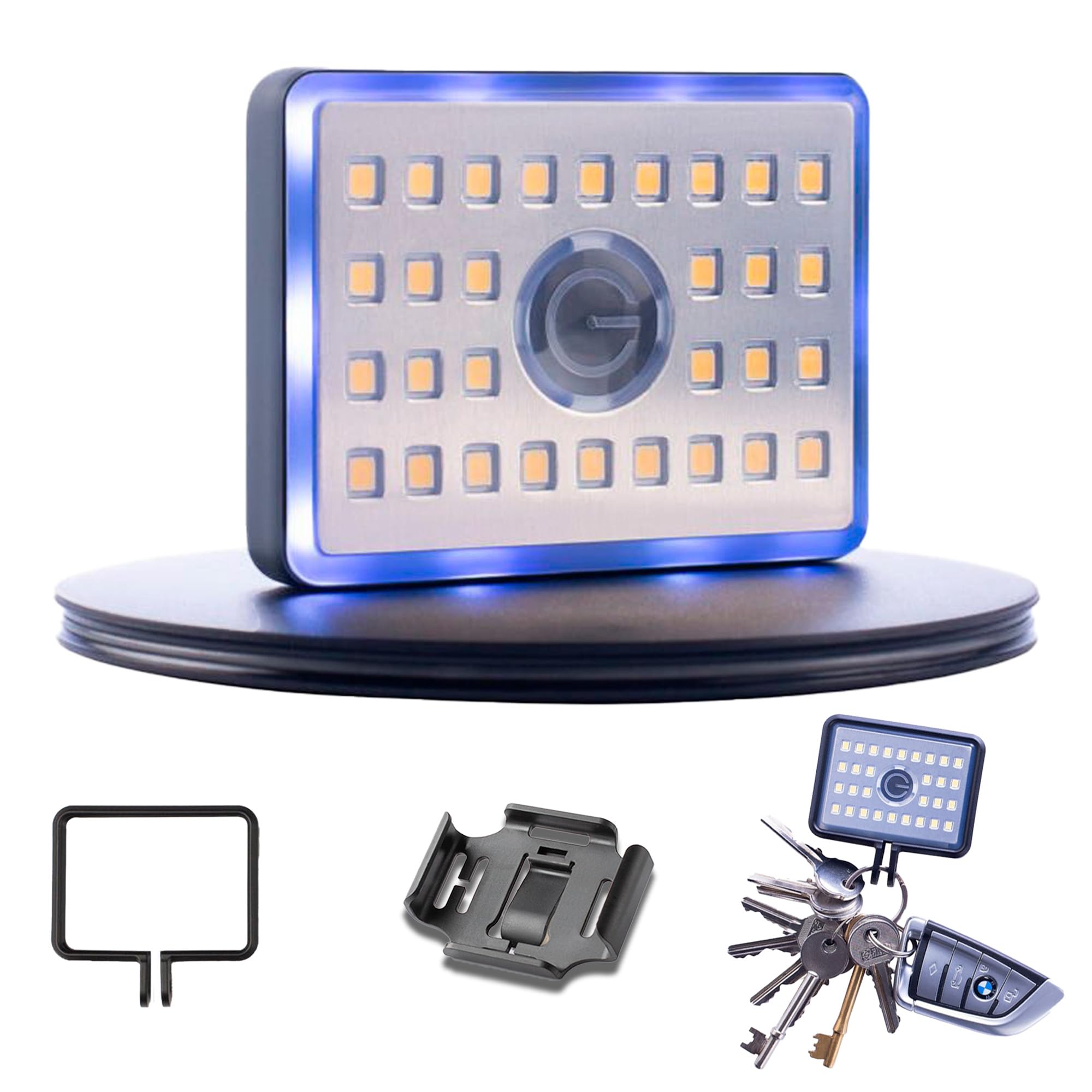 Glowstone Flashlight, Base Pack with 2 Accessories + Wireless Charger, 900 Lumen Ultra-Compact Wearable & Mountable Torch