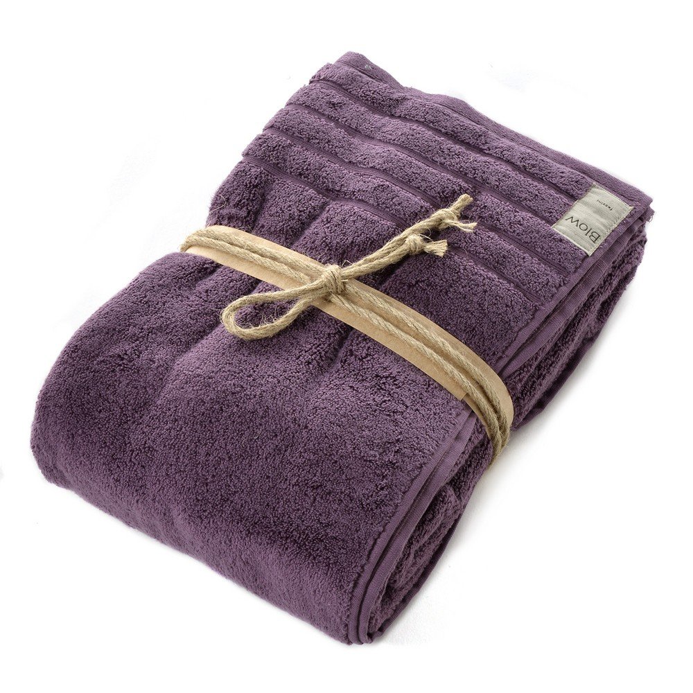 Fazzini Coccola Serviette, 100% Coton, Aubergine, 150 x 100 x 0,5 cm