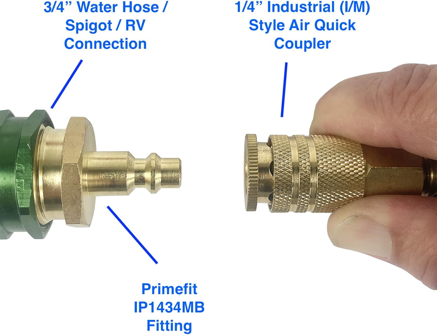 Primefit - Blow Out Plug With Air Quick Connect - For Removal of Water From Water Lines