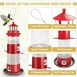Decflow Bird Feeders for Outdoors Hanging, Wild Bird Feeder for Outside Bird, 4 lbs Large Capacity Durable Metal Bird Seed Feeder for Small Birds