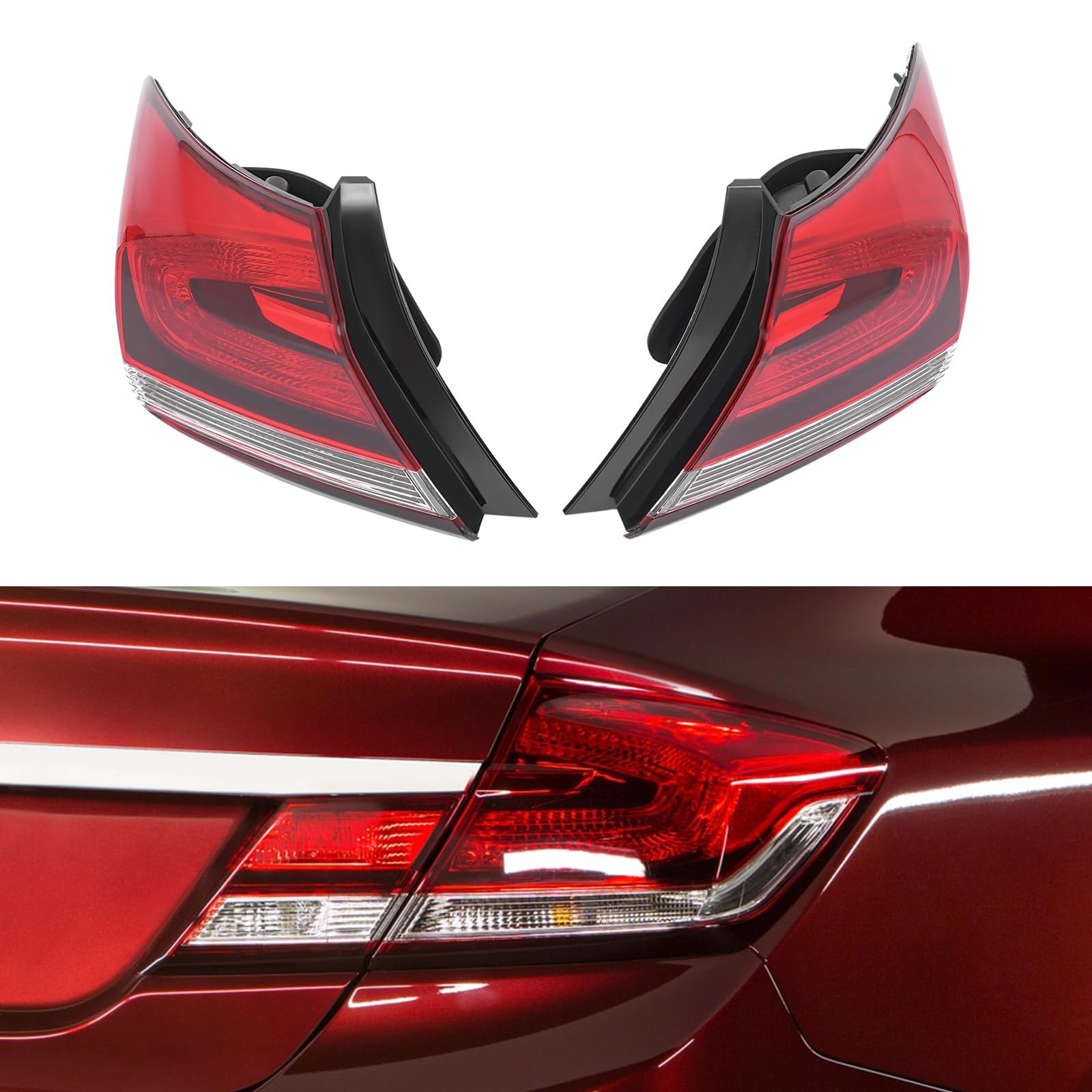 Lampada Fanale Posteriore Coppia fanali posteriori per 2013 2014 2015 per Honda per Civic per berlina sinistra destra posteriore lampade OEM 33550TR0A51