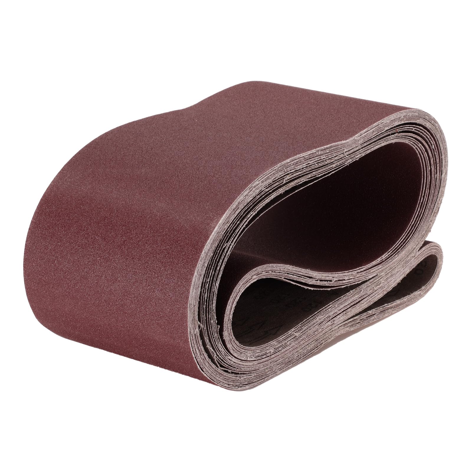uxcell 10pcs 6" x 89" Sanding Belts 120 Grits Aluminum Oxide Abrasive Belt Sander Paper Sanding Papers for Metal Wood Grinding Polishing, Reddish