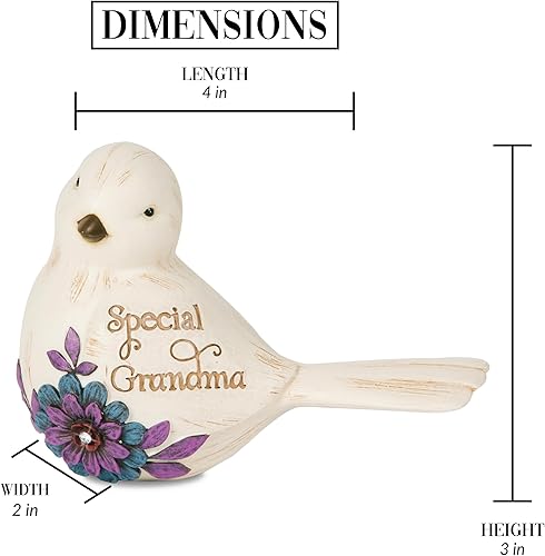 Miniatura 5 de Pavilion Gift Company 41047 Simple Spirits - Figura de pájaro y abuela, 3 pulgadas, color beige