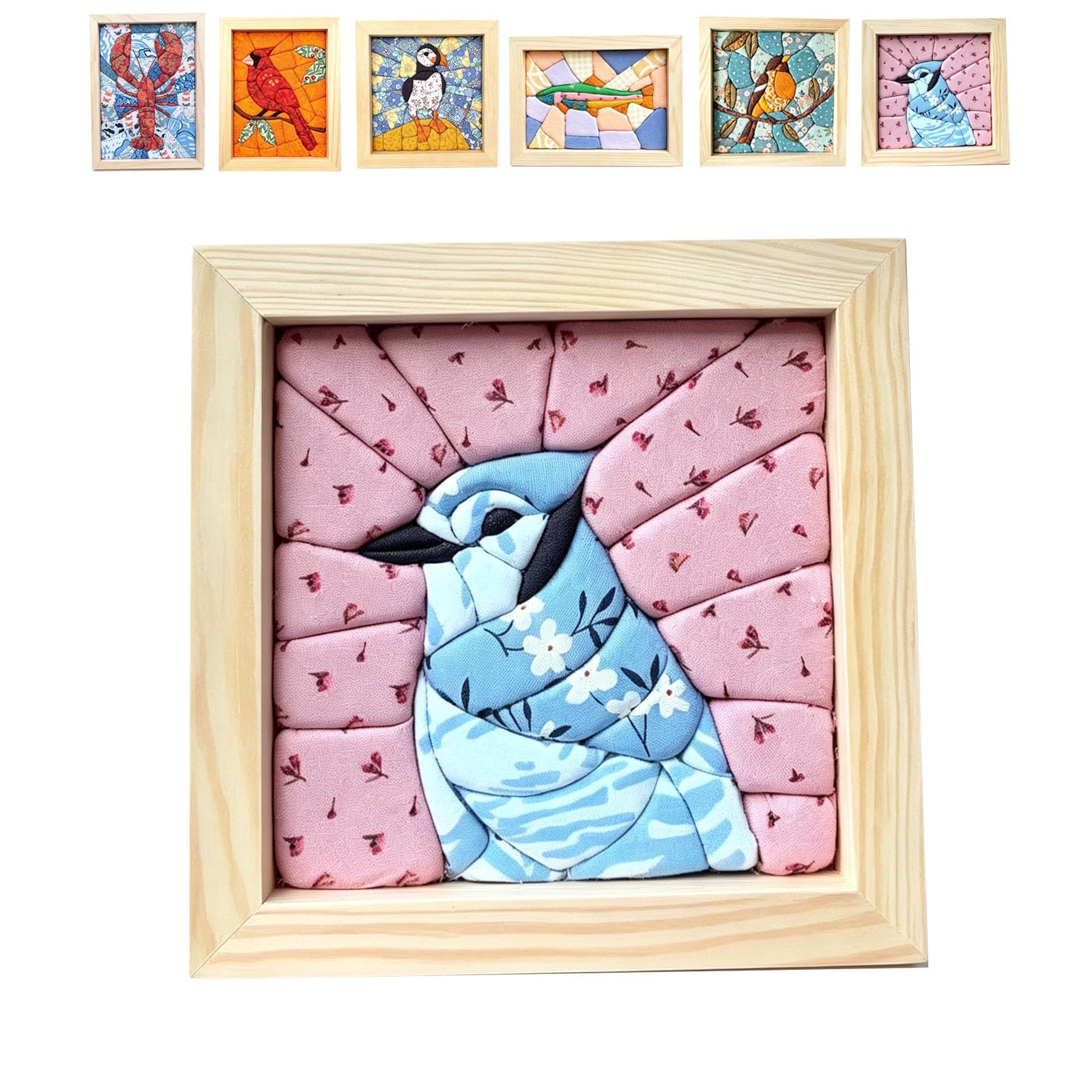 DIY Kinusaiga Fabric Art Kit | No Sewing with Frame & Tools (06#)